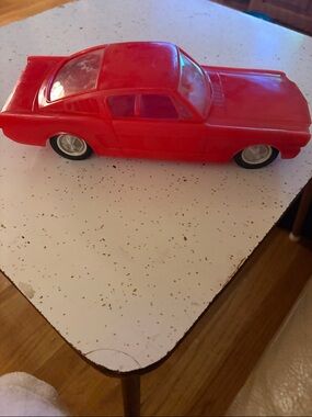 Red Kids Toy Car - Classic Plastic Coupe